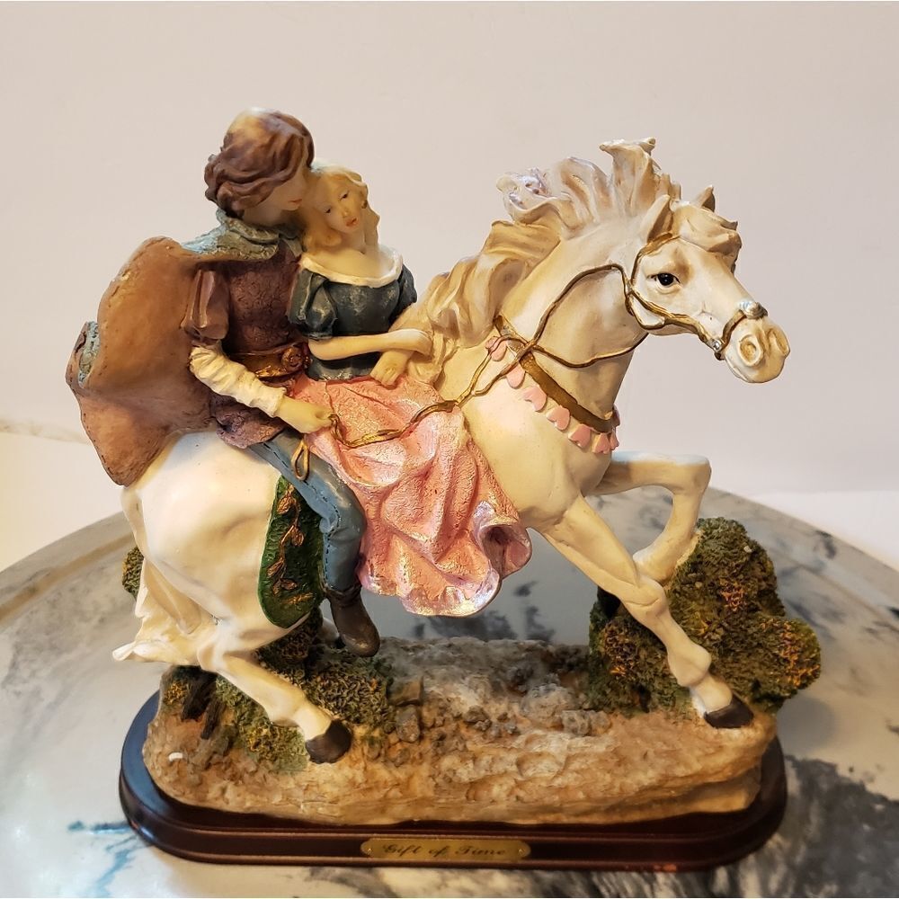 Prince & Princess on Horse Statue